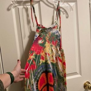 💚 Tiki Palm Sun Dress (size S)